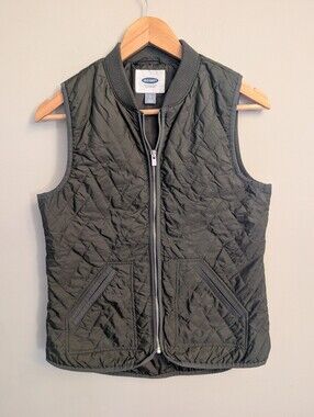 Old Navy Olive Green Quilted Vest Size S